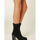 Incaltaminte Femei Forever21 Faux Suede Ankle Booties Black