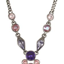 Givenchy Crystal Cluster Pendant Necklace LT HEM-PURPLE