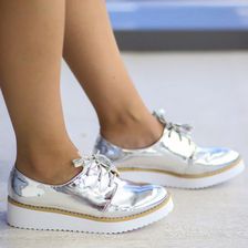 Pantofi Casual Bomber Argintii