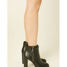 Incaltaminte Femei Forever21 Faux Leather Ankle Booties Black