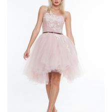 Rochie roz din tulle, Nicole Enea