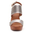 Incaltaminte Femei GC Shoes Girls Night Wedge Sandal Silver Metallic