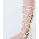 Incaltaminte Femei CheapChic Crosswalk Strappy Gladiator Sandals Cream