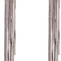 Free Press Zig Zag Crystal Shoulder Duster CLEAR-HEMATITE