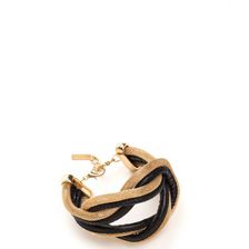 Bijuterii Femei CheapChic Art Deco Knotted Mesh \'n Cord Bracelet Goldblack