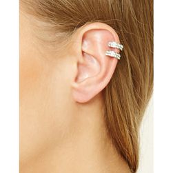 Bijuterii Femei Forever21 Rhinestone Cutout Ear Cuffs Silverclear