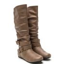 Incaltaminte Femei CheapChic Step On It Faux Leather Boots Taupe