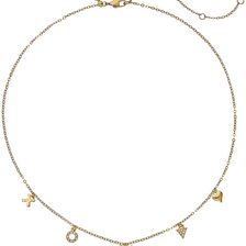 Rebecca Minkoff XOXO Charm Necklace 12K with Crystal