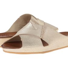 Johnston & Murphy Sonya Slide Platinum Metallic Brush Off Vachetta