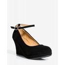 Incaltaminte Femei CheapChic Soap-35 Signature Strut Wedge Black