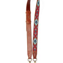 Ralph Lauren Beaded Vachetta Guitar Strap Red