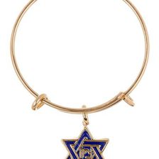 Bijuterii Femei Alex and Ani 14K Gold Star of David Mini Charm Expandable Ring RUSSIAN GOLD