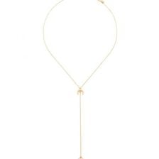 Bijuterii Femei Forever21 Crescent Moon Drop Necklace Gold