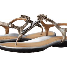 Vaneli Welda Pale Platino Gesa/Clear Stones/Gunmetal Frame and Buckle