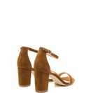 Incaltaminte Femei CheapChic Weekend Outing Faux Suede Chunky Heels Chestnut