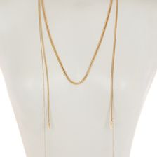 14th & Union Geo Snake Scarf Necklace GOLD