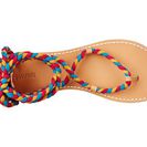 Incaltaminte Femei Soludos Gladiator Lace-Up Sandal RedTealGold Cotton Laces On Leather Sole