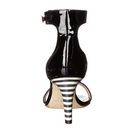 Incaltaminte Femei Kate Spade New York Elsa Black PatentBlackWhite Stripe Stack Heel