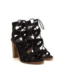 Incaltaminte Femei CheapChic Born To V Lace-up Heels Black