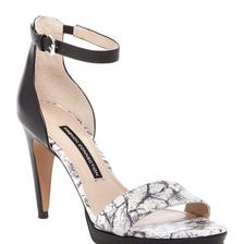 Incaltaminte Femei French Connection Nata Marbled Heel BLK-WHT-BLK