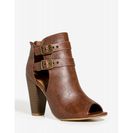 Incaltaminte Femei CheapChic Keeping Score Bootie Cognac