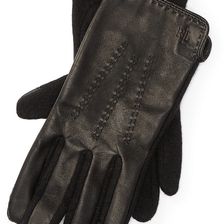 Ralph Lauren Leather Touch Screen Gloves Black/Black