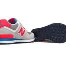 Incaltaminte Femei New Balance 574 New Balance Light Grey with Red Blue
