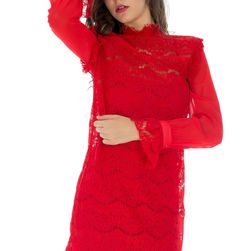 Rochie rosie din dantela, Roh