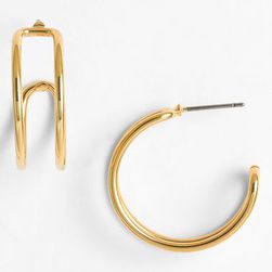 Bijuterii Femei Marc by Marc Jacobs Locked In Orbit Hoop Earrings ORO