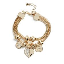 Bijuterii Femei GUESS Gold-Tone Mesh Charm Bracelet gold