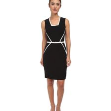 Calvin Klein Color Block Dress CD5X1744 Black/White