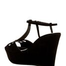 Incaltaminte Femei Elegant Footwear Prince T-Strap Platform Wedge Sandal BLACK
