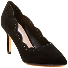 Dune London Winona Laser Cut Pump BLACK SUEDE
