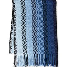 Accesorii Femei Missoni Patterned Wool Blend Scarf Royal Light Blue