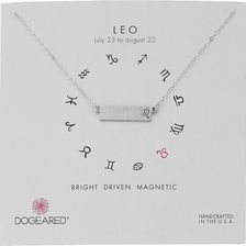 Dogeared Leo Zodiac Bar Necklace Sterling Silver