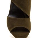 Incaltaminte Femei CheapChic Strong Angles Faux Suede Chunky Heels Olive