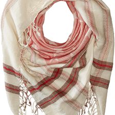 Steve Madden Stars and Bars Jacquard Square Day Wrap Red