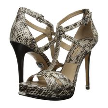 Michael Kors Leandra Natural Palladium Genuine Snake