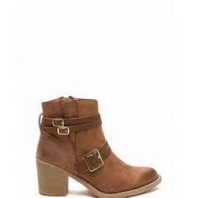 Incaltaminte Femei CheapChic Cut It Chunky Faux Suede Booties Camel