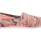 Incaltaminte Femei TOMS Printed Palms Classics Coral Canvas Printed Palms
