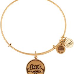 Alex and Ani Kentucky Derby Charm Wire Bangle GOLD