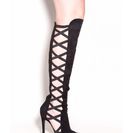 Incaltaminte Femei CheapChic X-cellent Style Faux Suede Heeled Boots Black