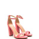 Incaltaminte Femei CheapChic Pure \'n Simple Faux Suede Chunky Heels Blush