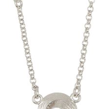 Cole Haan Rhodium Plated Loop Linked Pendant Necklace IRHOD