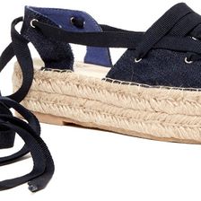CATHERINE Catherine Malandrino Ballarinae Platform Espadrille Lace Flat DENIM