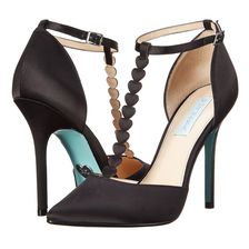 Blue by Betsey Johnson Cece Black Satin
