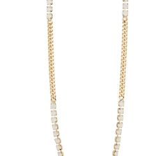 Natasha Accessories Long Crystal Chain Necklace OPAL