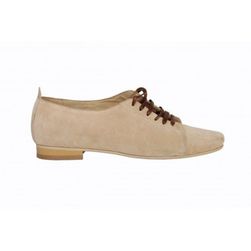 Pantofi femei, crem, din piele naturala, model oxford