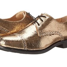 Cole Haan Gramercy Oxford Chestnut Gold Metallic Crackle/Black
