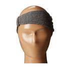 Accesorii Femei LAUREN Ralph Lauren Jewel Encrested Waffle Stitch Headband Dark Grey HeatherSmoke Amethyst